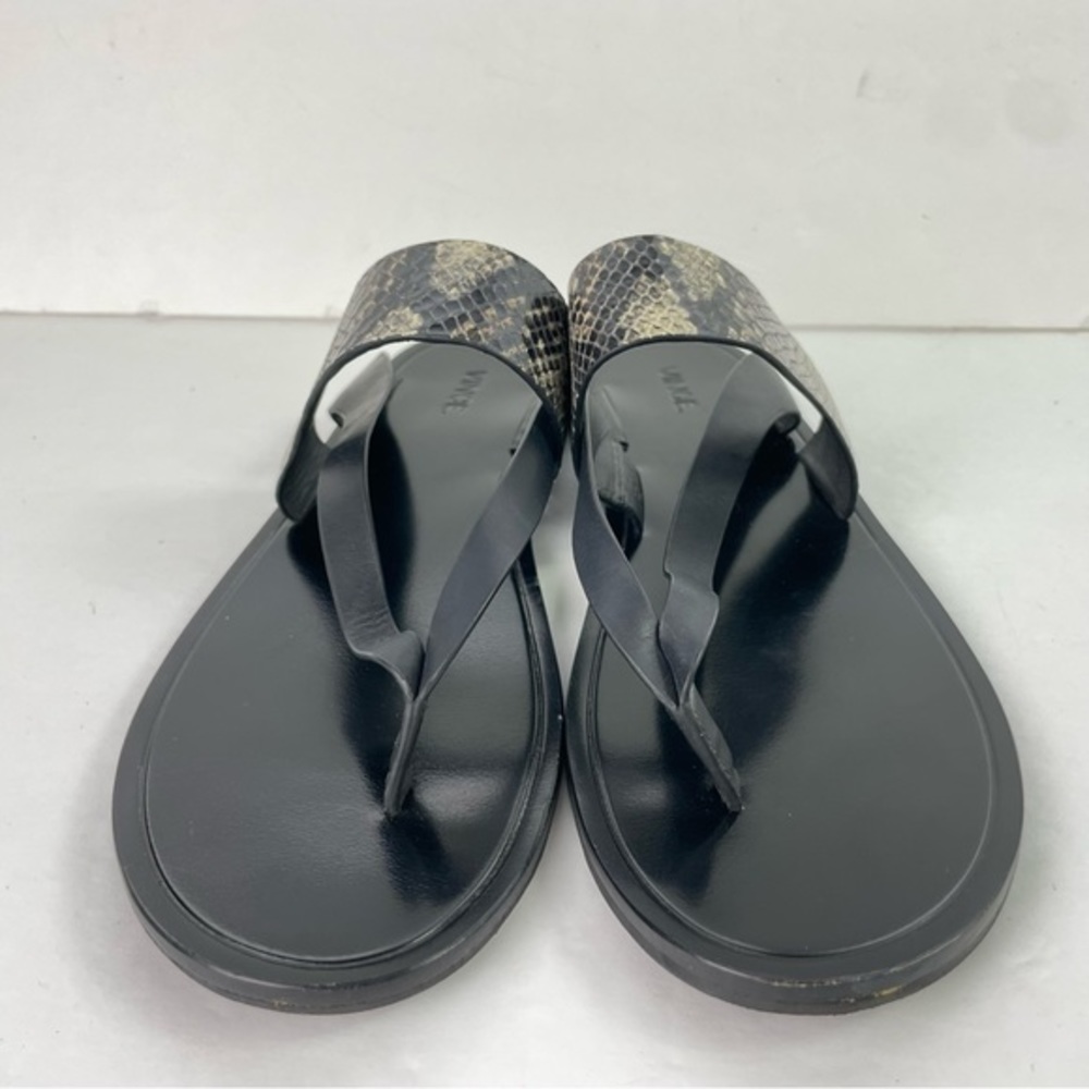 VINCE. Black Snakeskin Flip Flop‎ Thong Sandals - Picture 7 of 16